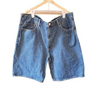 Levi's 550 Shorts 42 Mens Blue Denim Jean Straight Relaxed Fit 10" Inseam